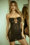Sweetheart Mini Lace Dress with Cut-Outs | Love It Curvy