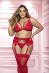 Plus Dazzling Three Piece Garter Set by Mapale at Love It Curvy