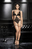 Floral Lace Bodysuit with Sexy Cuts and Cagey Design by Mapale at Love It Curvy