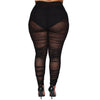Black Sheer Mesh Ruched Leggings | Plus Size | Love It Curvy