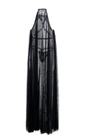 Drama Queen Sheer Mesh Cape and G-String, back view