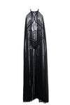 Drama Queen Sheer Mesh Cape and G-String, front view