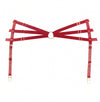 Femme Fatale Strappy Waist Harness in Red, front view
