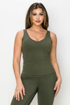 Love It Curvy Body Mold Buttery Soft Full-Length Activewear Tank with Built-In Bra
