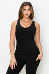 Love It Curvy Body Mold Buttery Soft Full-Length Activewear Tank with Built-In Bra