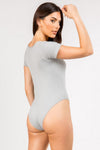 Scoopneck Short Sleeve Seamless Bodysuit | Love It Curvy