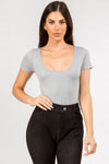 Scoopneck Short Sleeve Seamless Bodysuit | Love It Curvy