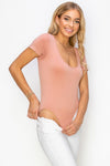 Scoopneck Short Sleeve Seamless Bodysuit | Love It Curvy