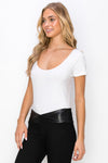 Scoopneck Short Sleeve Seamless Bodysuit | Love It Curvy