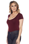 Scoopneck Short Sleeve Seamless Bodysuit | Love It Curvy