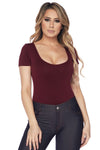 Scoopneck Short Sleeve Seamless Bodysuit | Love It Curvy
