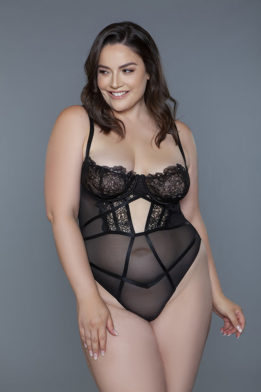 1 Pc Underwired Cups Bodysuit - Love it Curvy