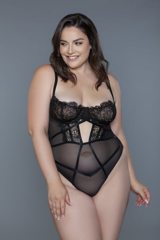 1 Pc Underwired Cups Bodysuit - Love it Curvy