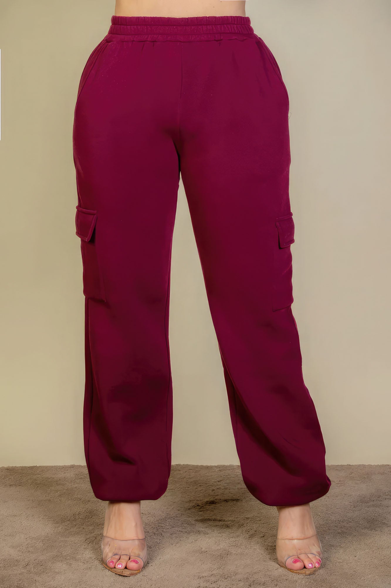 Plus Size Side Pocket Drawstring Waist Sweatpants - Love it Curvy