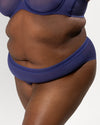Sheer Mesh High Cut Brief - Vintage Blue