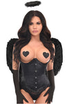 Top Drawer 4 PC Pin-Up Dark Angel Corset Costume - Love it Curvy