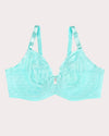 Curvy Couture Sheer Whisper Full Coverage Unlined Underwire Bra in Aruba Blue