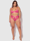Harlow Lace Underwire Bra & High Waist Backless Panty Set from Love It Curvy