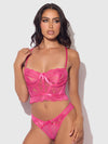 Harlow Lace & Mesh Bustier & Backless Hipster Set from Love It Curvy