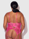 Harlow Lace & Mesh Bustier & Backless Hipster Set from Love It Curvy
