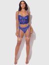 Harlow Lace & Mesh Bustier & Backless Hipster Set from Love It Curvy