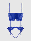 Harlow Lace & Mesh Bustier & Backless Hipster Set from Love It Curvy