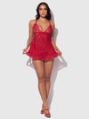 Harlow Lace & Mesh Babydoll & G-String Set from Love It Curvy