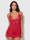 Harlow Lace & Mesh Babydoll & G-String Set from Love It Curvy