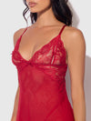 Harlow Lace & Mesh Babydoll & G-String Set from Love It Curvy