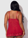 Harlow Lace & Mesh Babydoll & G-String Set from Love It Curvy
