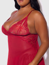 Harlow Lace & Mesh Babydoll & G-String Set from Love It Curvy