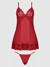 Harlow Lace & Mesh Babydoll & G-String Set from Love It Curvy