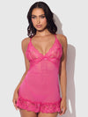 Harlow Lace & Mesh Babydoll & G-String Set from Love It Curvy