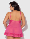 Harlow Lace & Mesh Babydoll & G-String Set from Love It Curvy