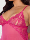 Harlow Lace & Mesh Babydoll & G-String Set from Love It Curvy