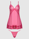 Harlow Lace & Mesh Babydoll & G-String Set from Love It Curvy