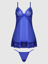 Harlow Lace & Mesh Babydoll & G-String Set from Love It Curvy
