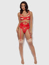 Nadia Lace & Mesh Bra, Garter & G-String Set from Love It Curvy