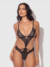 Nadia Lace & Mesh Cutout Teddy from Love It Curvy