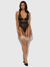 Helena Lace & Satin Wireless & Open Back Teddy from Love It Curvy