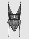 Helena Lace & Satin Wireless & Open Back Teddy from Love It Curvy