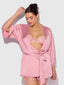 Helena Satin & Lace Back Short Robe from Love It Curvy
