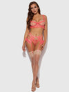 Portia Swiss Dot Cutout Bra, Garter & Thong Set from Love It Curvy