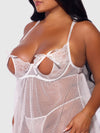 Portia Swiss Dot Babydoll & G-String Set from Love It Curvy