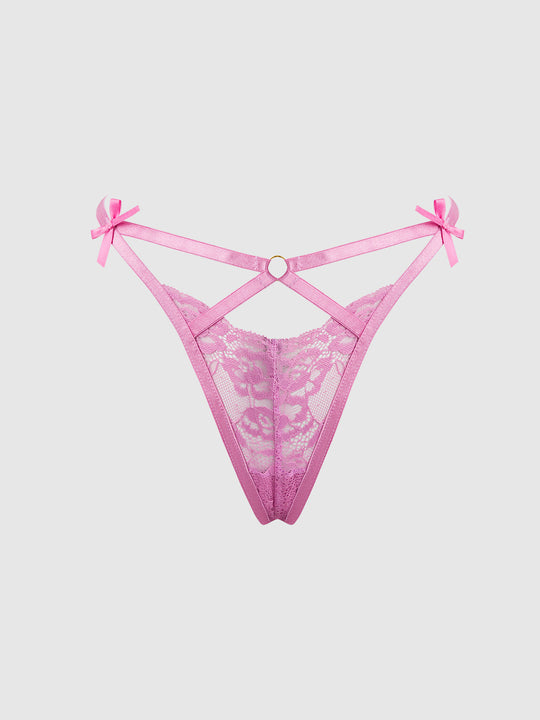 Natasha Lace Strappy G-String from Love It Curvy