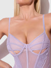 Vivienne Lace & Mesh Bustier & G-String Set from Love It Curvy