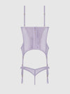 Vivienne Lace & Mesh Bustier & G-String Set from Love It Curvy
