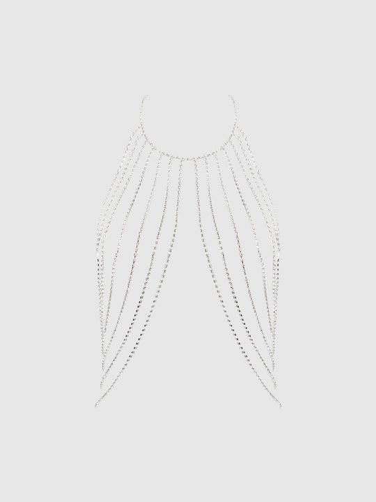 Rhinestone Draped Halter Bralette from Love It Curvy