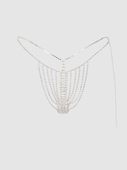 Rhinestone Vertical Thong from Love It Curvy