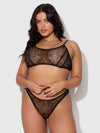 Rosalie Embroidered Lace Garter Bralette & Tanga Set from Love It Curvy